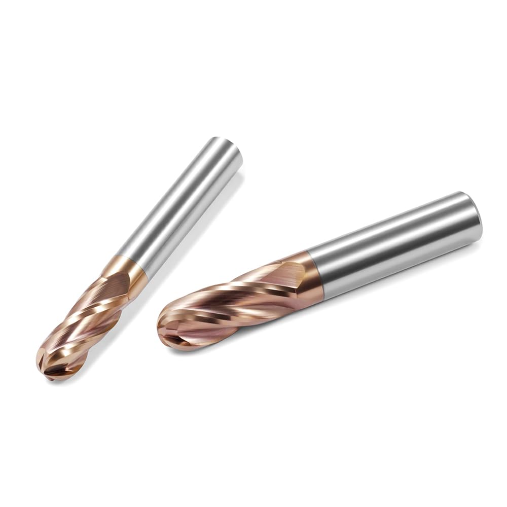 Solid carbide ball nose end mill HRC55, 4 flutes,R0.75-R6,CNC cutting tool for cast iron and general steel