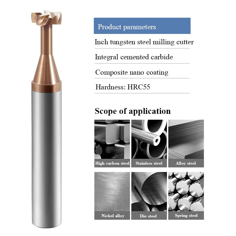HRC55 T-Slot End Mill – AlTiN + TiSiN Coating for T-Slot & Undercut Groove Machining on Hardened Steel