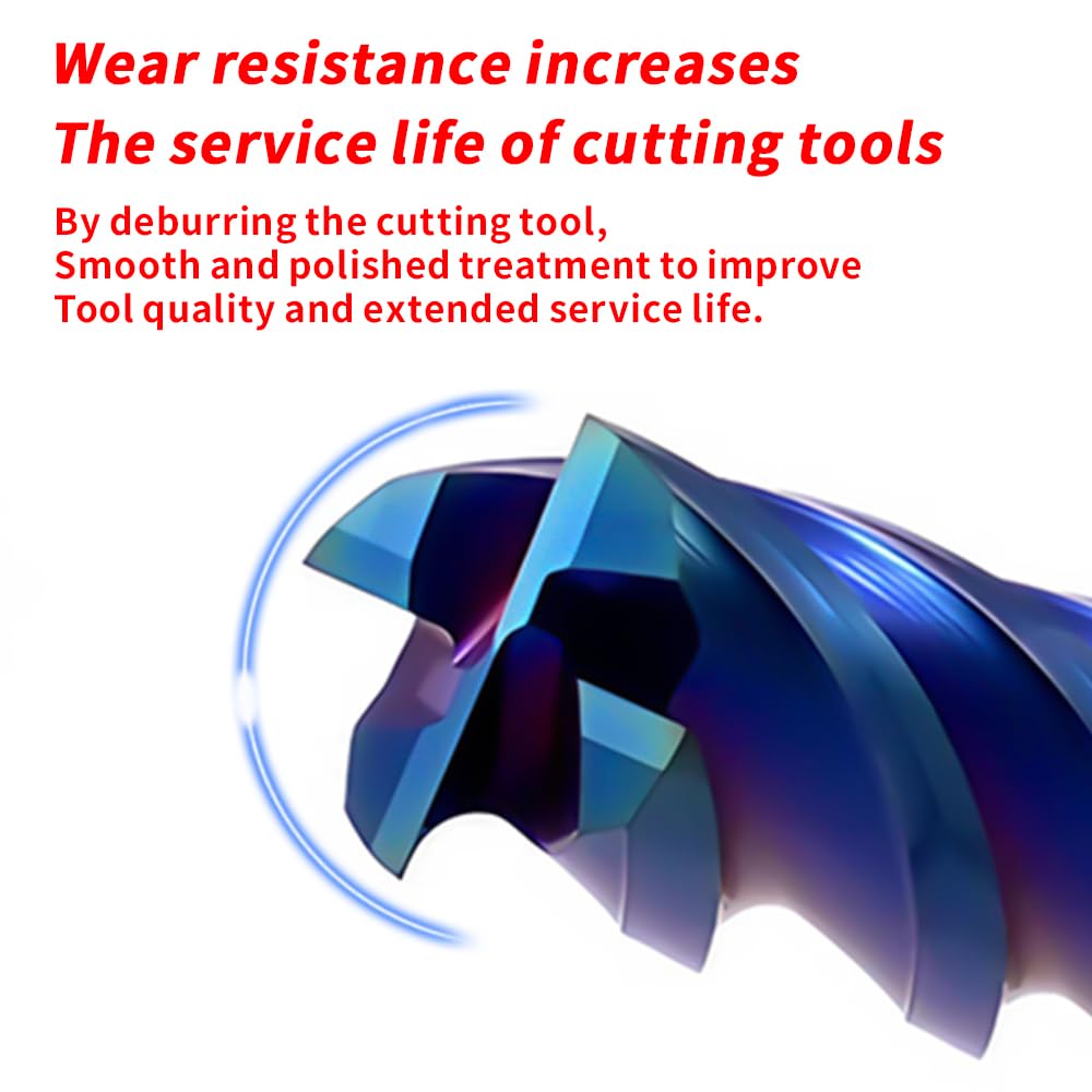 HRC65 Carbide Square End Mills-4 Flute TiSiN Coated for Milling Alloy Steels, Hardened Steel, Metal etc.size D2x50mm