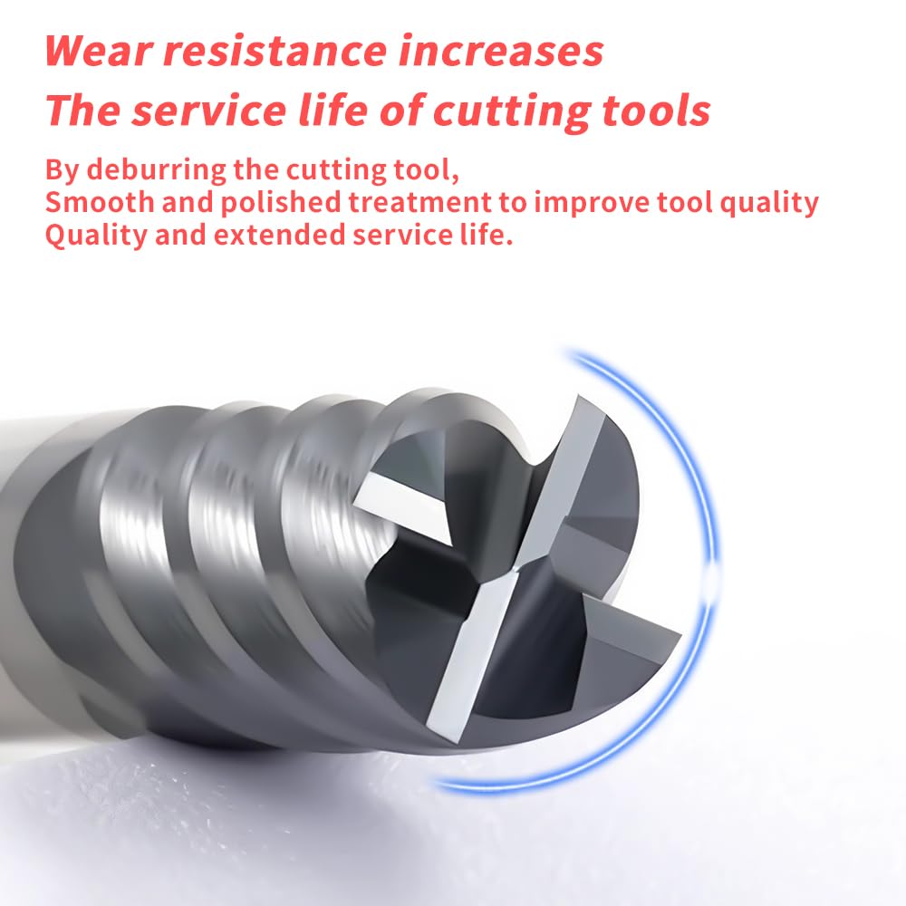 (D1-D16) HRC60 Carbide Square End Mills-4 Flute TiSiN Coated for Milling Alloy Steels, Hardened Steel, Metal etc.size