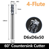 HRC60 Carbide Corner Radius End Mill 4 Flute TiAlSiN for Alloy Steel,Cast Iorn,Cooper Alloy etc.size D6xR0.5x50mm