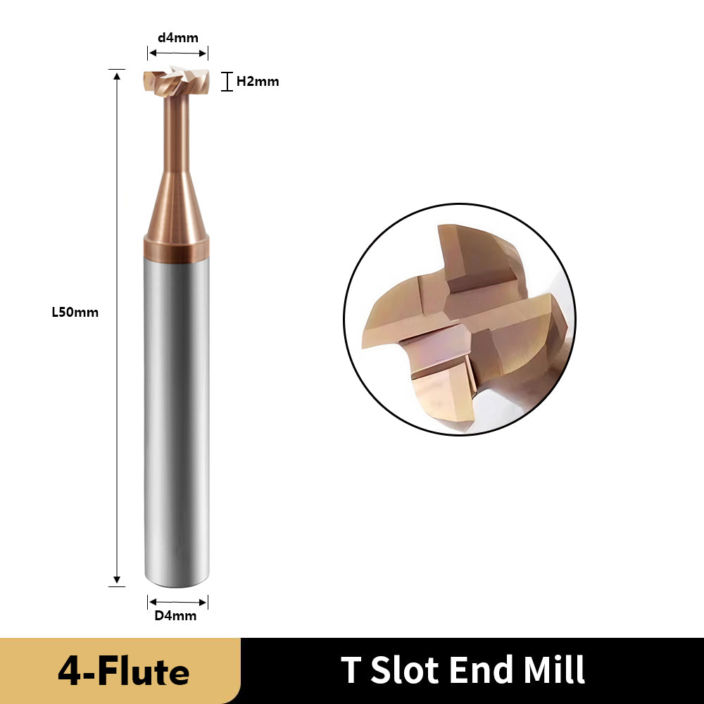 HRC55 T-Slot End Mill – AlTiN + TiSiN Coating for T-Slot & Undercut Groove Machining on Hardened Steel