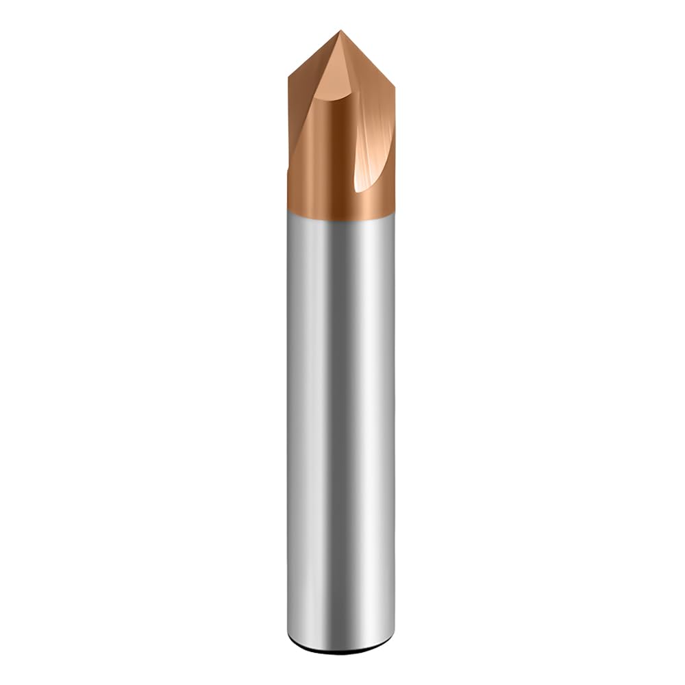 Carbide Chamfer End Mills 3 Flute TiSiN Coating V Groove  for Different Material Like Steel Copper Alloy. (D6*50L*3F*60°)