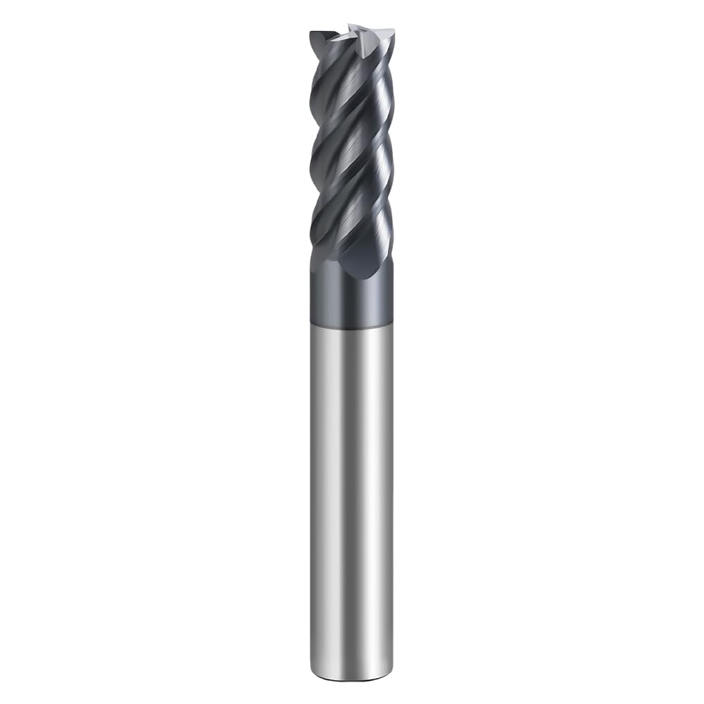 HRC60 Carbide Square End Mills-4 Flute TiSiN Coated for Milling Alloy Steels, Hardened Steel, Metal etc.size D12x100mm