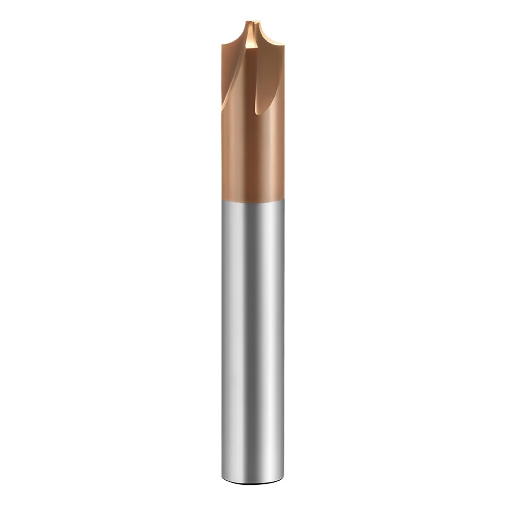 Carbide Radius Corner Rounding Inner R End Mills 4 Flute TiSiN Coated,for Milling Alloy Steels,Hardened Steel, Metal. (R1*D4*50L*4F)