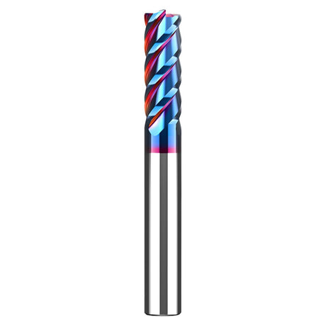HRC65 Carbide Corner Radius End Mill 4 Flute TiAlSiN for Alloy Steel,Cast Iorn,Cooper Alloy etc. (D8R1*D8*75mm)