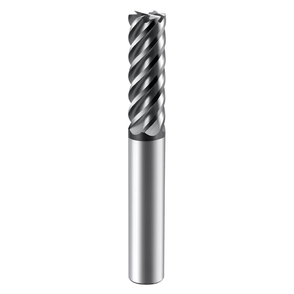 Carbide Finish Flat End Mills for Cutting Alloy Steels,Cast Iron, Hardened Steel - 6 Flute TiALSiN Coated Cutting Tools. (D12*32*D12*75*6F)