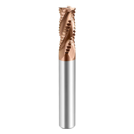 Carbide Roughing End Mills - 4 Flute TISIN Coated,for Milling Alloy Steels, Hardened Steel,Metal. (D6*50mm)