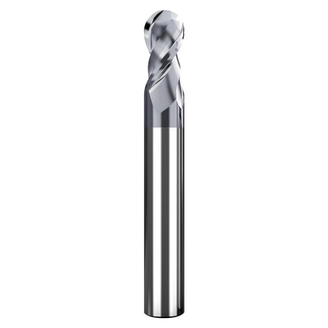 HRC60 Carbide Ball Nose End Mills-2 Flute TISIN Coated,For Milling Alloy Steels, Hardened Steel, Metal etc.size R4x60mm
