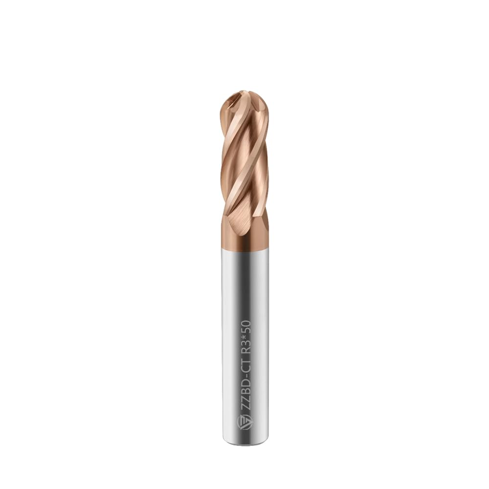 Solid carbide ball nose end mill HRC55, 4 flutes,R0.75-R6,CNC cutting tool for cast iron and general steel