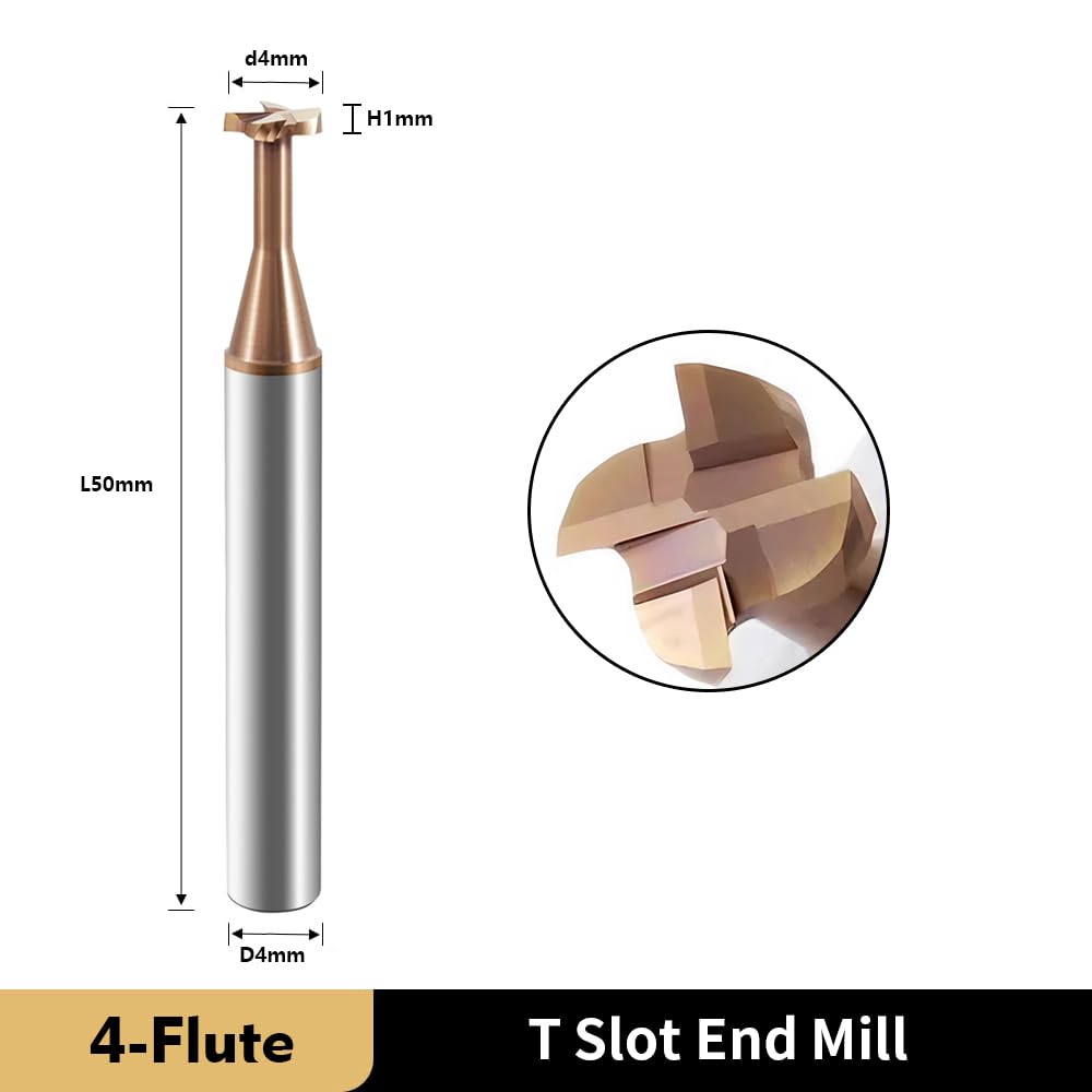 HRC55 T-Slot End Mill – AlTiN + TiSiN Coating for T-Slot & Undercut Groove Machining on Hardened Steel