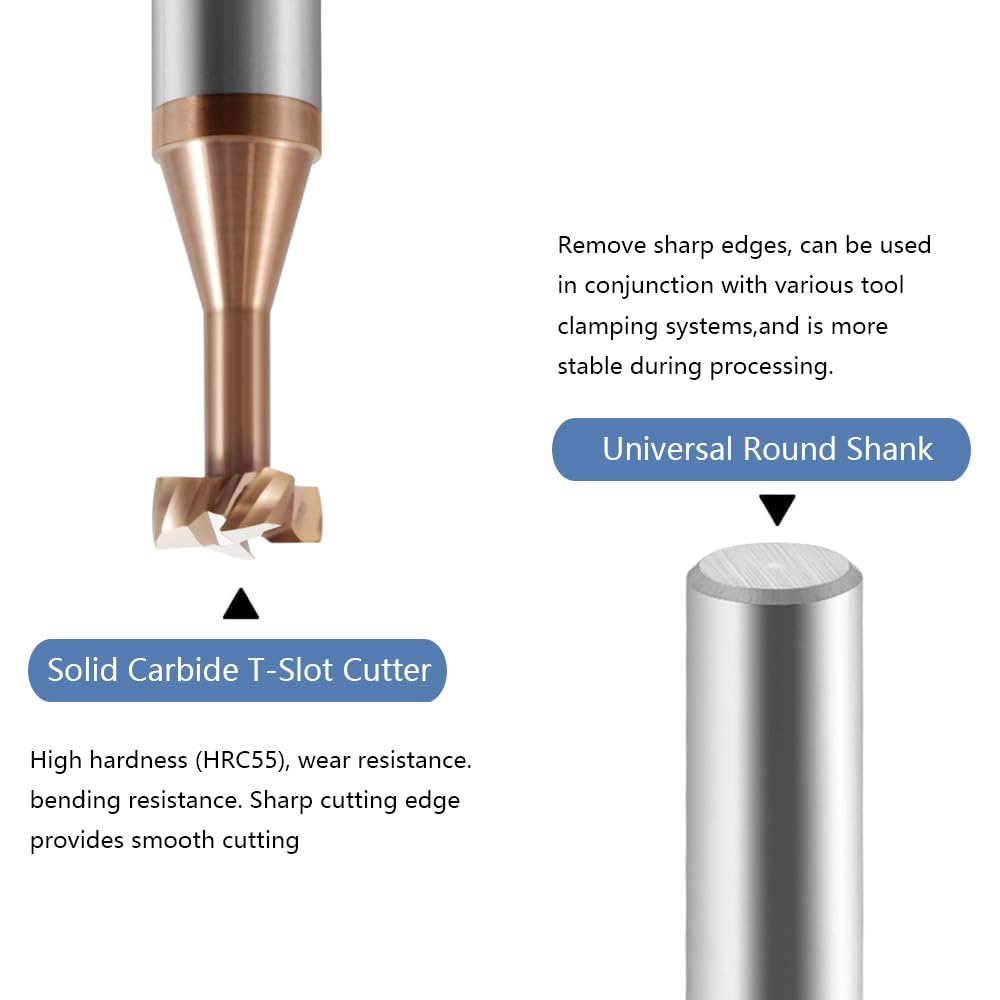 HRC55 T-Slot End Mill – AlTiN + TiSiN Coating for T-Slot & Undercut Groove Machining on Hardened Steel