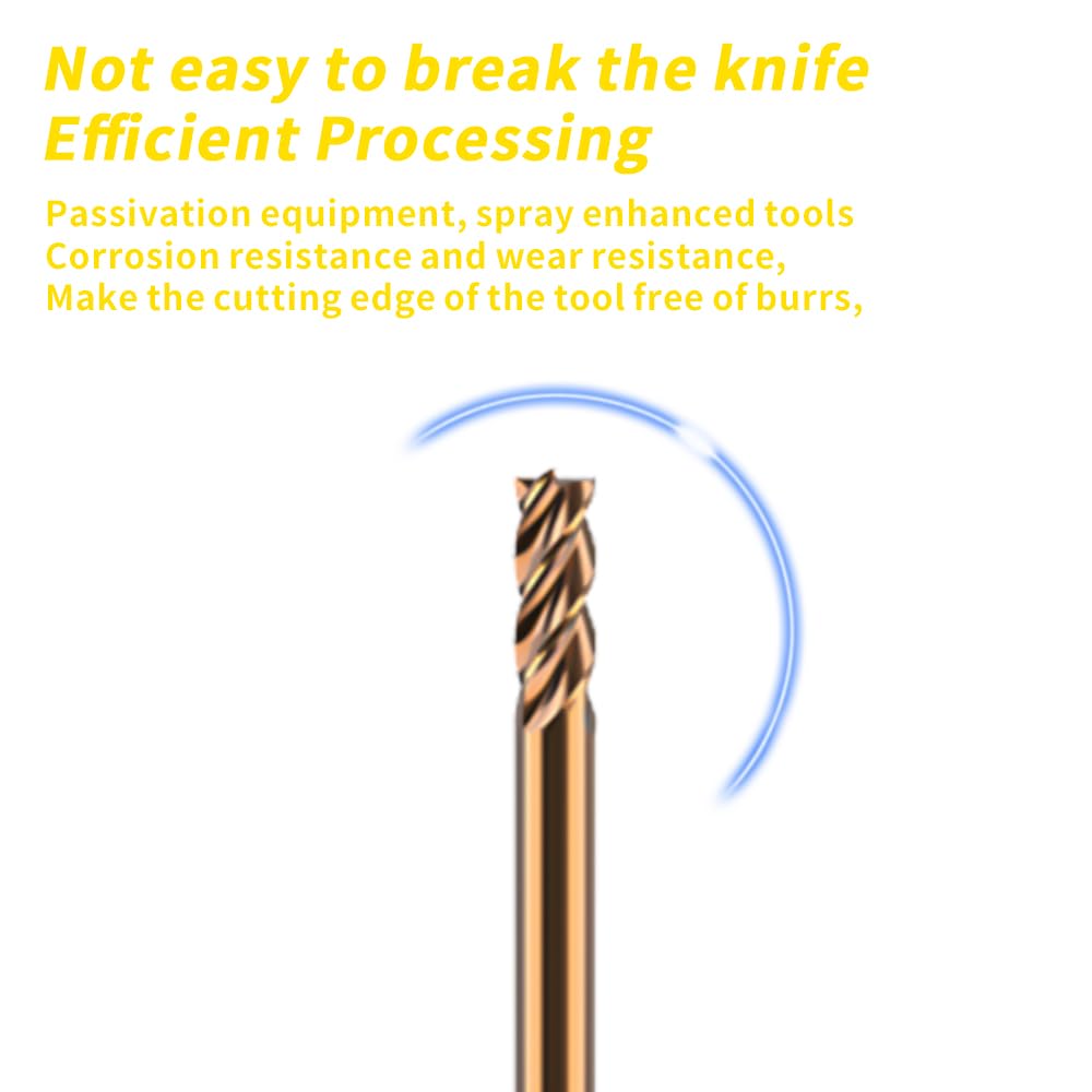 HRC55 Carbide Flat End Mills Deep Groove Mills 4 Flute，Suitable for Side milling Slotting， for Milling Alloy Steels. (d1.5*4.5*25*D4*50L*4F)