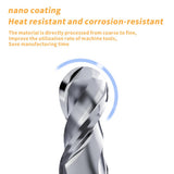 HRC60 Carbide Ball Nose End Mills-2 Flute TISIN Coated,For Milling Alloy Steels, Hardened Steel, Metal etc.size R5x75mm