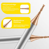 Carbide 2 Flutes Micro Carbide Flat End Mills HRC 60 TiSiN coating.