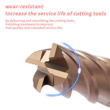 HRC55 Carbide Square End Mills-4 Flute TiSiN Coated for Milling Alloy Steels, Hardened Steel, Metal etc.size D8x150mm