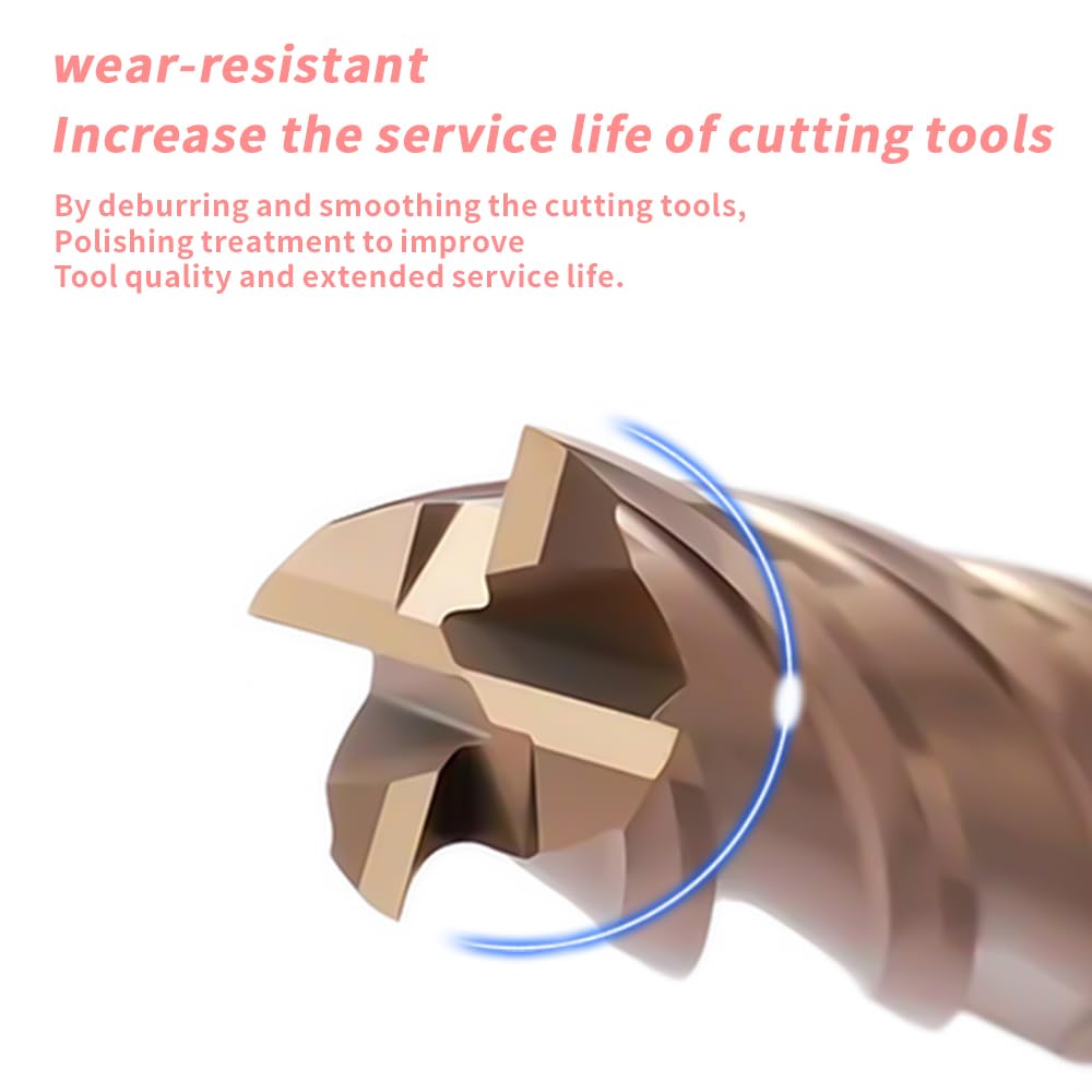 HRC55 Carbide Square End Mills-4 Flute TiSiN Coated for Milling Alloy Steels, Hardened Steel, Metal etc.size D6x50mm