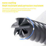 Carbide Finish Flat End Mills for Cutting Alloy Steels,Cast Iron, Hardened Steel - 6 Flute TiALSiN Coated Cutting Tools. (D8*24*D8*60*6F)