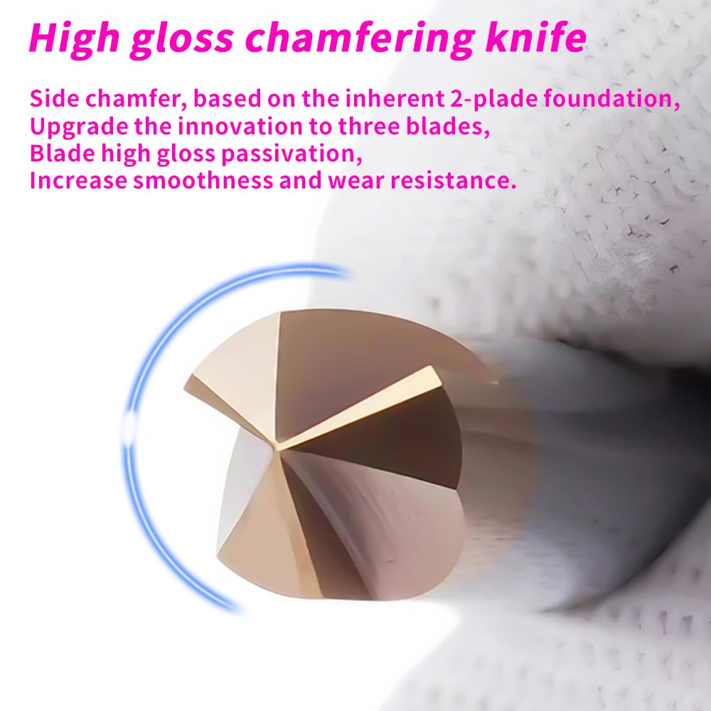 Carbide Chamfer End Mills 3 Flute TiSiN Coating V Groove  for Different Material Like Steel Copper Alloy. (D4*50L*3F*60°)