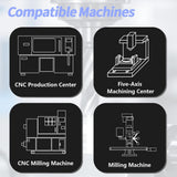 （D1-D12）HRC55 Carbide Corner Radius End Mill 4 Flute TiAlSiN for Alloy Steel,Cast Iorn,Cooper Alloy etc.size