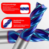 HRC65 Carbide Square End Mills-4 Flute TiSiN Coated for Milling Alloy Steels, Hardened Steel, Metal etc.size D2x50mm