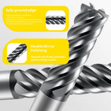 Carbide Finish Flat End Mills for Cutting Alloy Steels,Cast Iron, Hardened Steel - 6 Flute TiALSiN Coated Cutting Tools. (D12*45*100*6F)