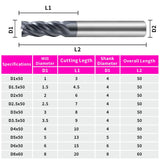 Carbide Unequal Helix End Mills for Stainless Steel-4 Flute TiALSiN Coated,For Milling Alloy Steels, Hardened Steel, Metal etc. (D3*8*D3*50L*4F)