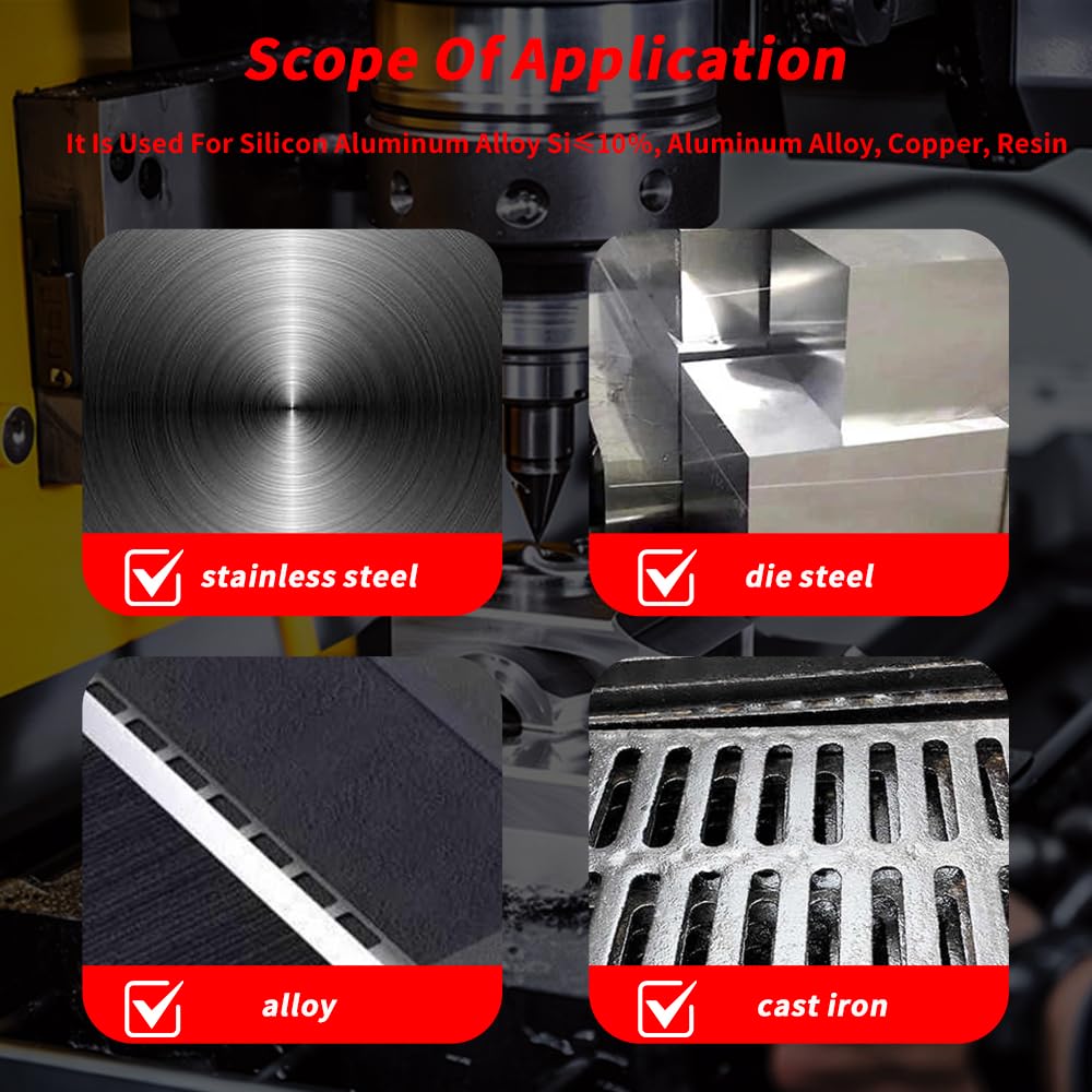 HRC65 Carbide Square End Mills-4 Flute TiSiN Coated for Milling Alloy Steels, Hardened Steel, Metal etc.size D6x150mm