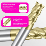 Carbide Titanium alloy End Mills 4 Flute ZrN Coating,for Titanium alloy. (D5*13*D6*50L*4F)