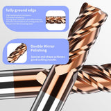 （D1-D12）HRC55 Carbide Corner Radius End Mill 4 Flute TiAlSiN for Alloy Steel,Cast Iorn,Cooper Alloy etc.size