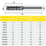 Carbide Finish Flat End Mills for Cutting Alloy Steels,Cast Iron, Hardened Steel - 6 Flute TiALSiN Coated Cutting Tools. (D6*D6*75*6F)