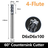HRC60 Carbide Corner Radius End Mill 4 Flute TiAlSiN for Alloy Steel,Cast Iorn,Cooper Alloy etc.size D6xR0.5x100mm