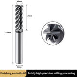 Carbide Finish Flat End Mills for Cutting Alloy Steels,Cast Iron, Hardened Steel - 6 Flute TiALSiN Coated Cutting Tools. (D8*24*D8*60*6F)
