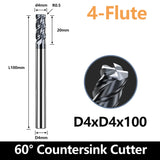 HRC60 Carbide Corner Radius End Mill 4 Flute TiAlSiN for Alloy Steel,Cast Iorn,Cooper Alloy etc.size D4xR0.5x100mm