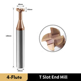 HRC55 T-Slot End Mill – AlTiN + TiSiN Coating for T-Slot & Undercut Groove Machining on Hardened Steel