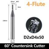 HRC60 Carbide Corner Radius End Mill 4 Flute TiAlSiN for Alloy Steel,Cast Iorn,Cooper Alloy etc.size D2xR0.5x50mm