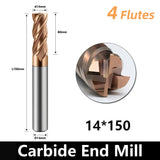 BD550 4 Flutes solid carbide flat end mill with a blade diameter of 1-20 mm, suitable for CNC machine tools