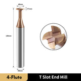HRC55 T-Slot End Mill – AlTiN + TiSiN Coating for T-Slot & Undercut Groove Machining on Hardened Steel